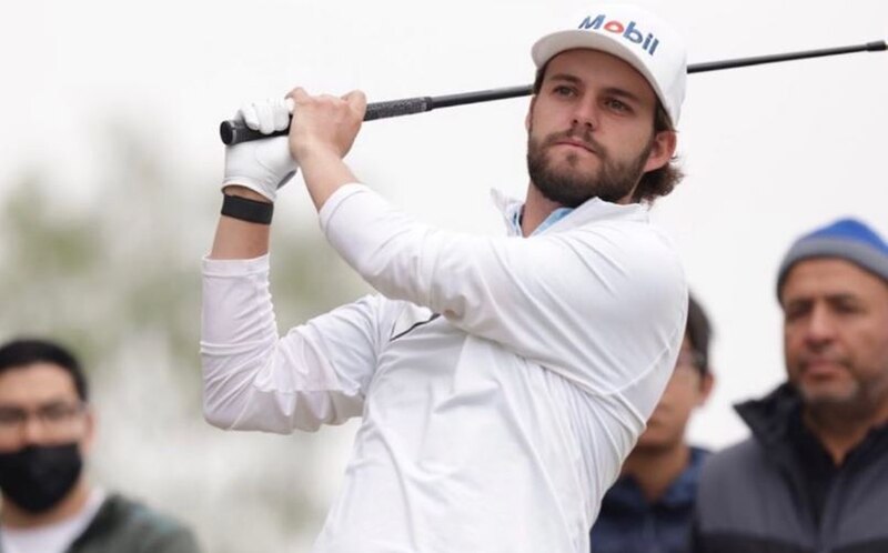 El golfista profesional mexicano Abraham Ancer durante un torneo
