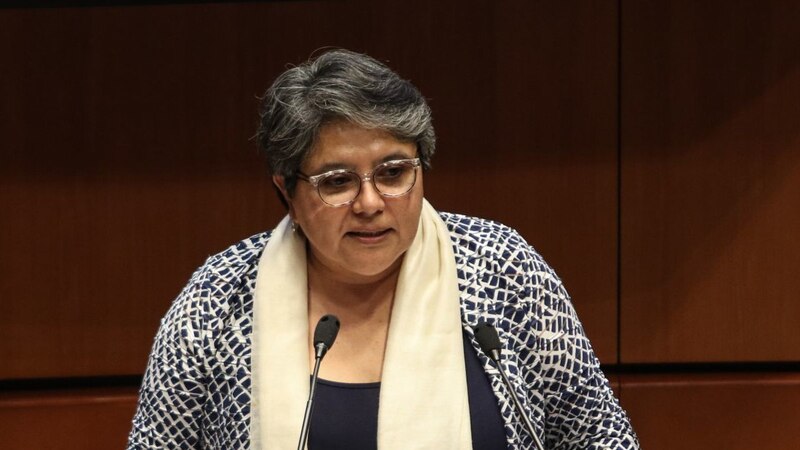 La ministra Yasmín Esquivel Mossa durante una sesión en el pleno de la Suprema Corte de Justicia de la Nación.