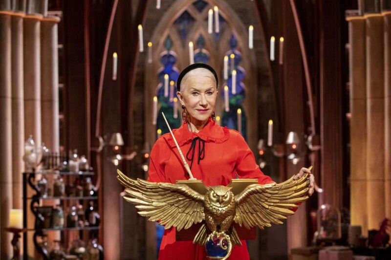 La actriz Helen Mirren en el papel de la profesora de Hogwarts, Minerva McGonagall.