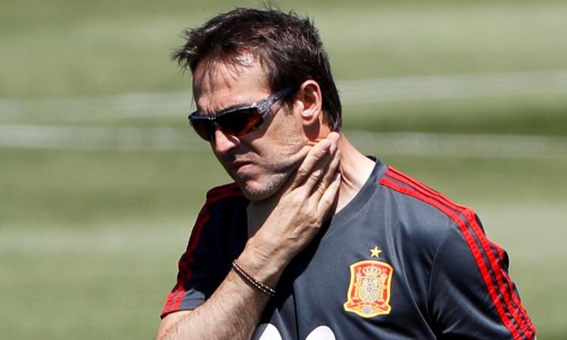 El entrenador de la selección española, Luis Enrique, durante un entrenamiento.