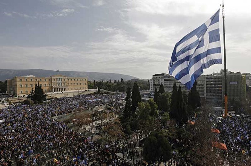 Protesta en Atenas