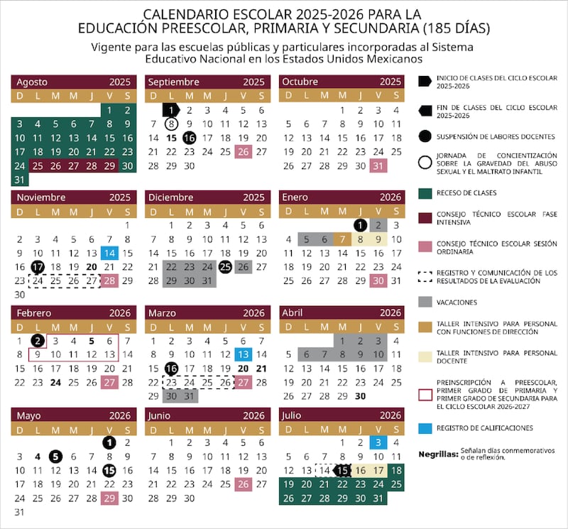 Calendario Escolar 2025-2026