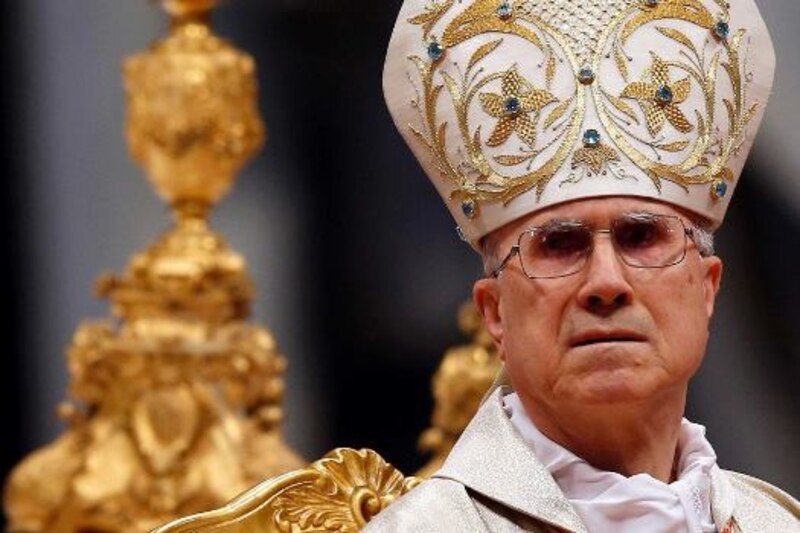 El cardenal Robert Sarah, prefecto de la Congregación para el Culto Divino y la Disciplina de los Sacramentos, durante una ceremonia en la basílica de San Pedro en el Vaticano.