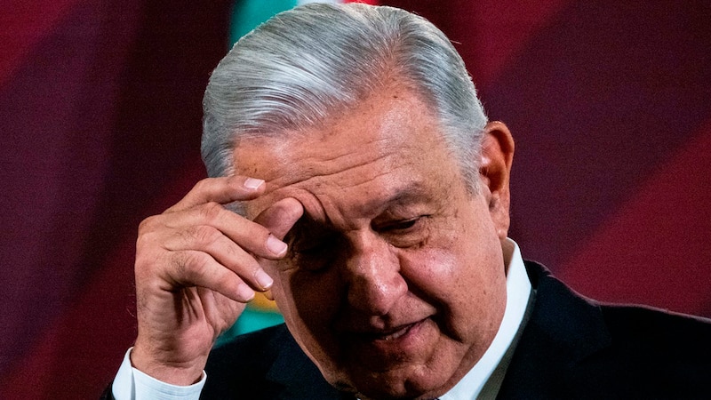 El presidente Andrés Manuel López Obrador durante una conferencia de prensa.