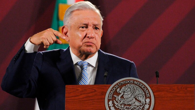 El presidente Andrés Manuel López Obrador durante una conferencia de prensa.