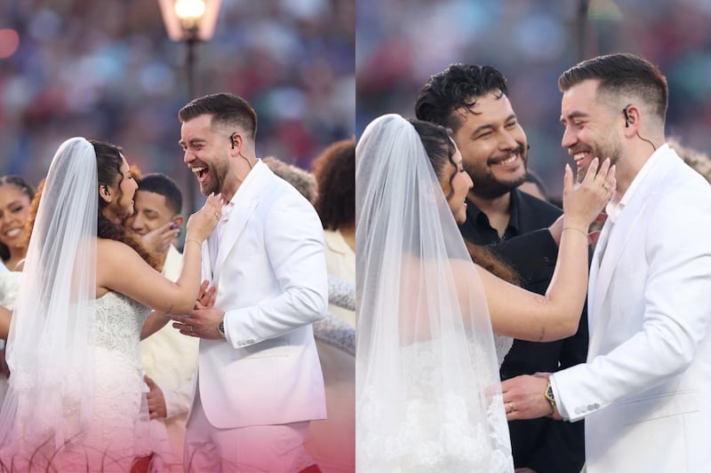 Boda real en el show de medio tiempo de Bad Bunny