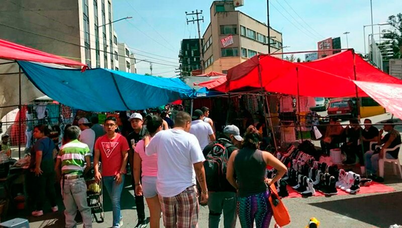 Mercado al aire libre en México