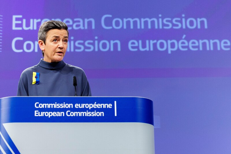 La presidenta de la Comisión Europea, Ursula von der Leyen, pronuncia un discurso.