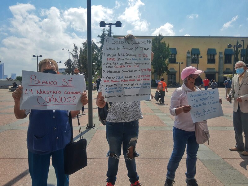 Title: Protesta en la alcaldía Miguel Hidalgo por la falta de atención a las colonias
