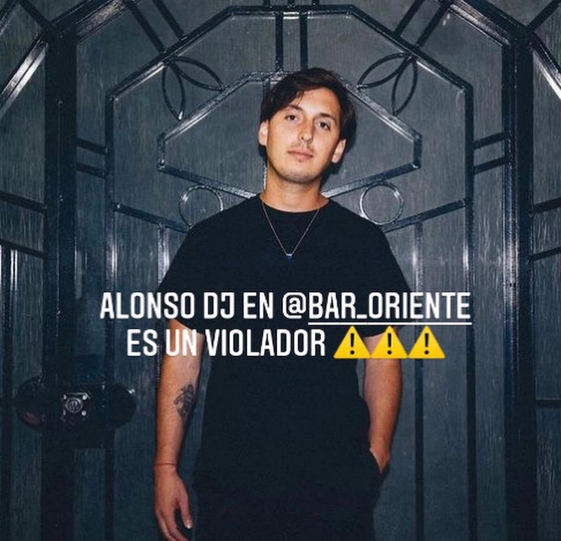 ¡Cuidado! Alonso DJ en @BarOriente es un violador