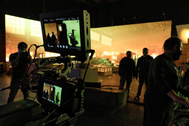 Detrás de cámaras de una producción cinematográfica