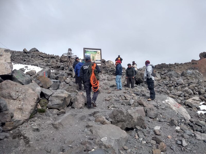 Rescate en el volcán