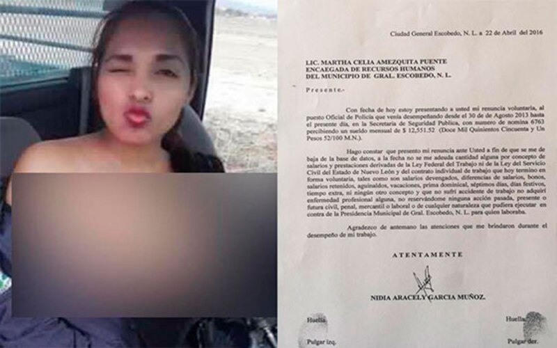 Renuncia voluntaria de Nidia Araceli García Muñoz