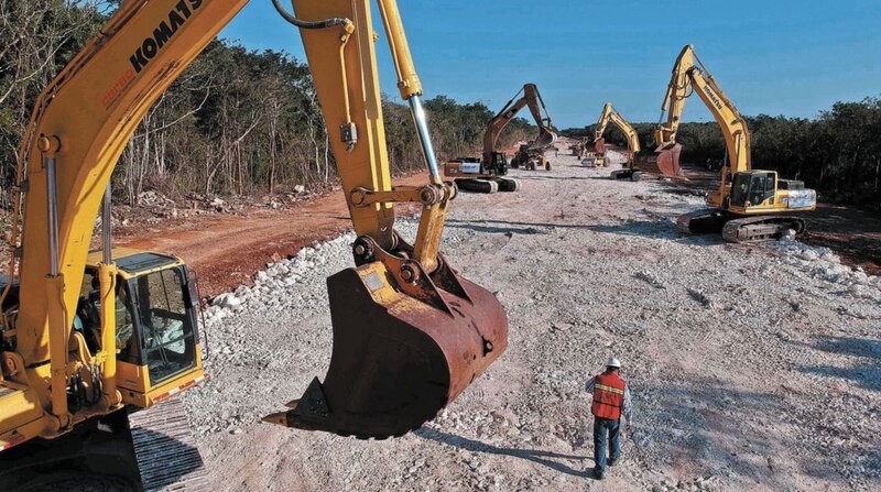 Construcción de la carretera en Quintana Roo