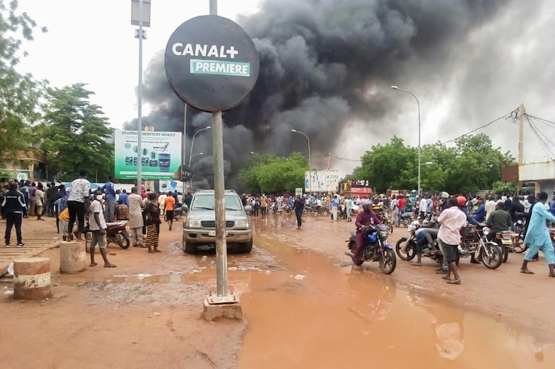 Incendio en una gasolinera en Bamako, Malí