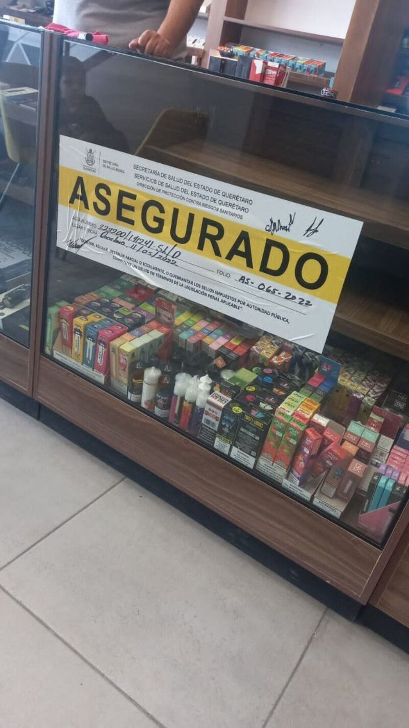 Title:
Aseguramiento de productos de tabaco y nicotina en Querétaro
