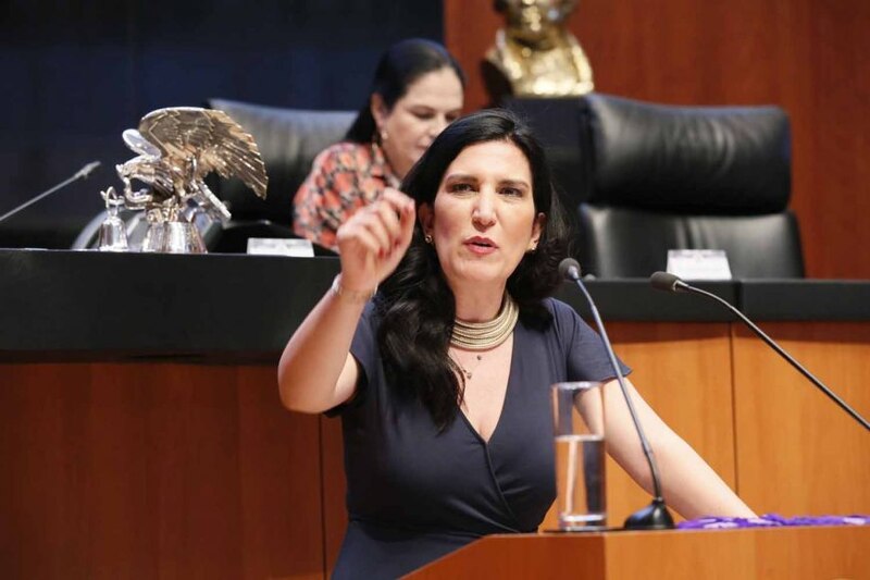 La diputada federal por Morena, Aleida Alavez Ruiz, durante una sesión en el Congreso de la Unión.