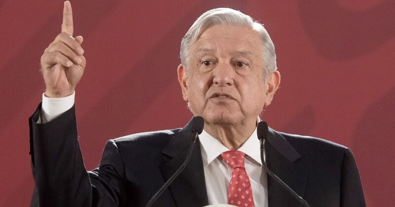 El presidente Andrés Manuel López Obrador durante una conferencia de prensa.