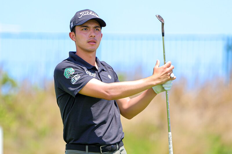 El golfista mexicano Abraham Ancer durante un torneo