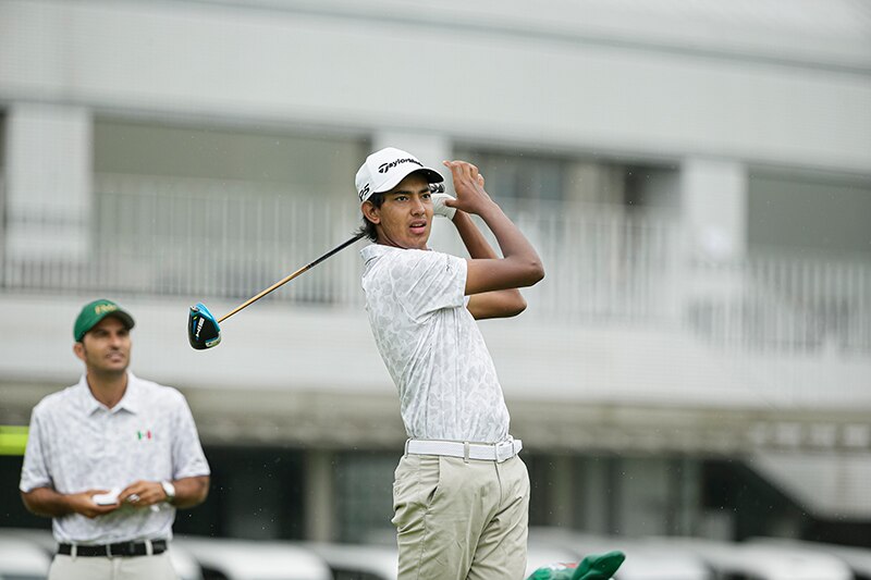 Golfista mexicano Abraham Ancer durante un torneo