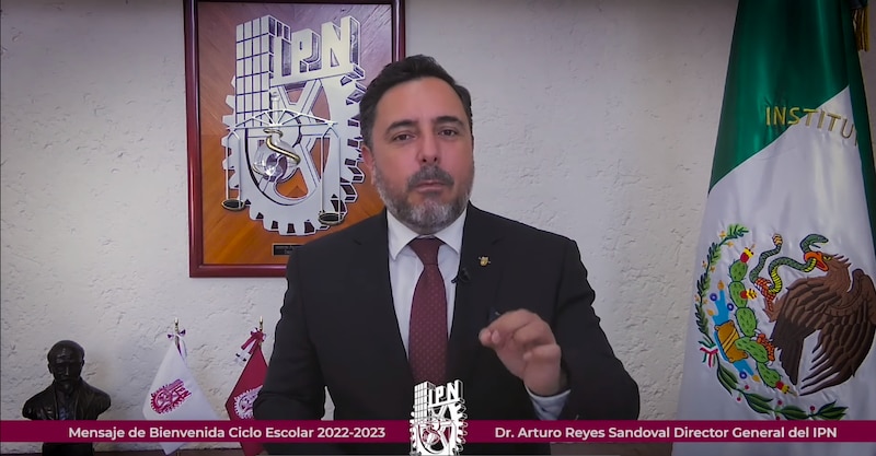 Arturo Reyes Sandoval, director general del IPN, da la bienvenida al ciclo escolar 2022-2023