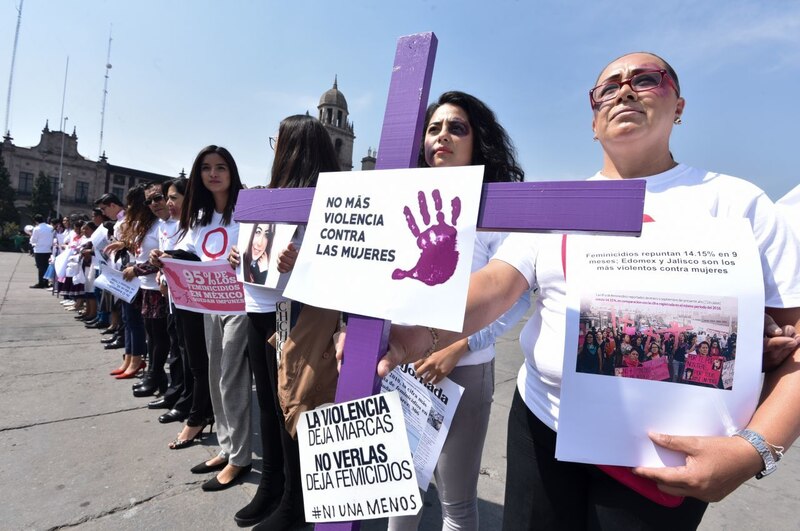 Protesta contra la violencia de género en México