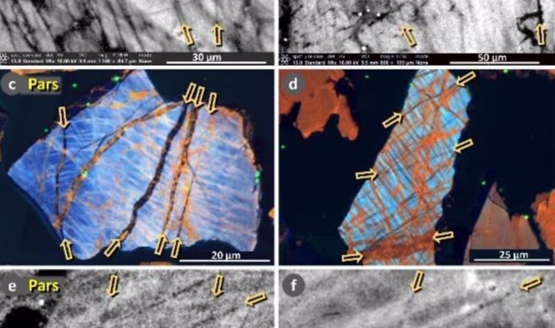 Micrografías de rocas en sección delgada