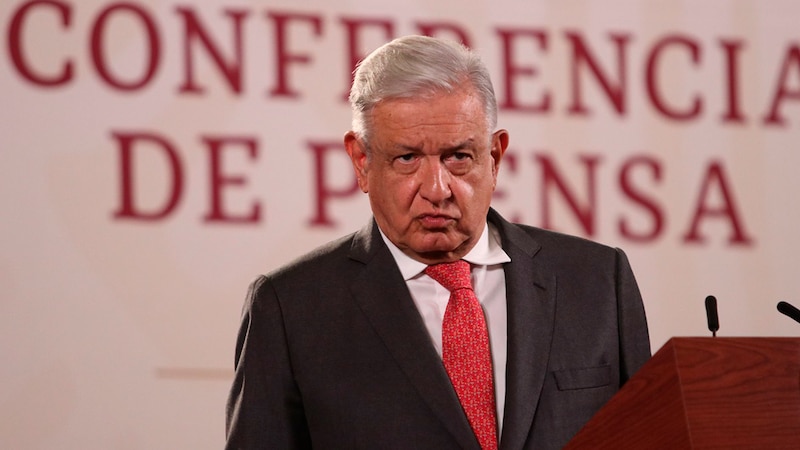 El presidente Andrés Manuel López Obrador durante una conferencia de prensa.