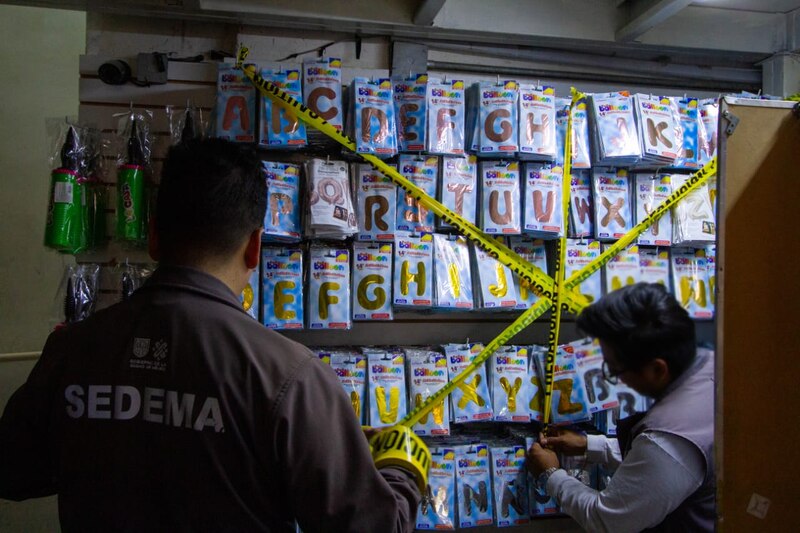 SEDEMA clausura fábrica de globos en la Ciudad de México