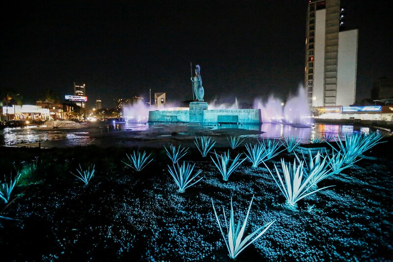 Vista de la Glorieta de La Minerva, uno de los espacios públicos más emblemáticos de Guadalajara que será rehabilitado por el Gobierno de Jalisco