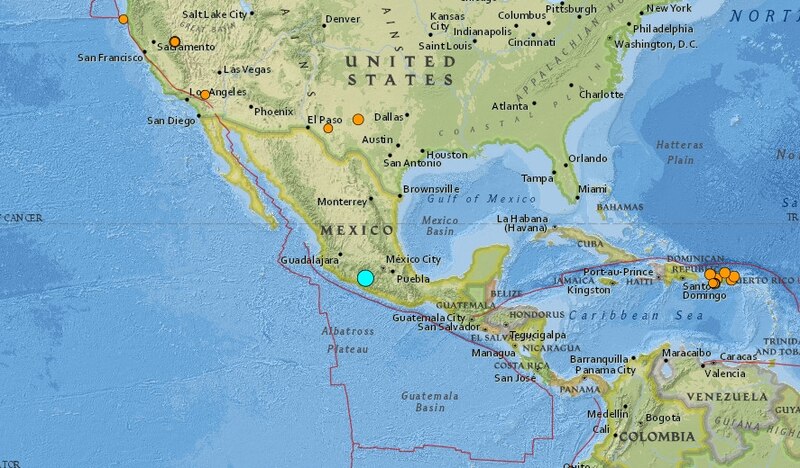 Mapa de América del Norte y Central