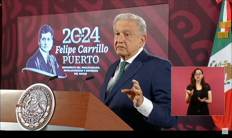El presidente Andrés Manuel López Obrador encabeza la ceremonia del 102 aniversario de la muerte de Felipe Carrillo Puerto