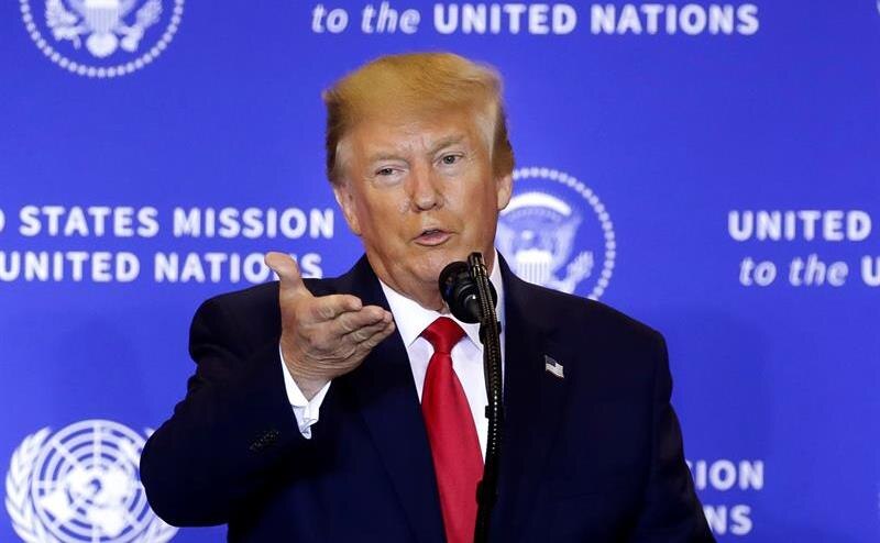 Donald Trump hablando en las Naciones Unidas
