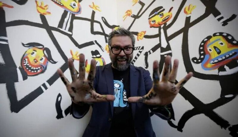 El artista plástico argentino Milo Lockett y su obra