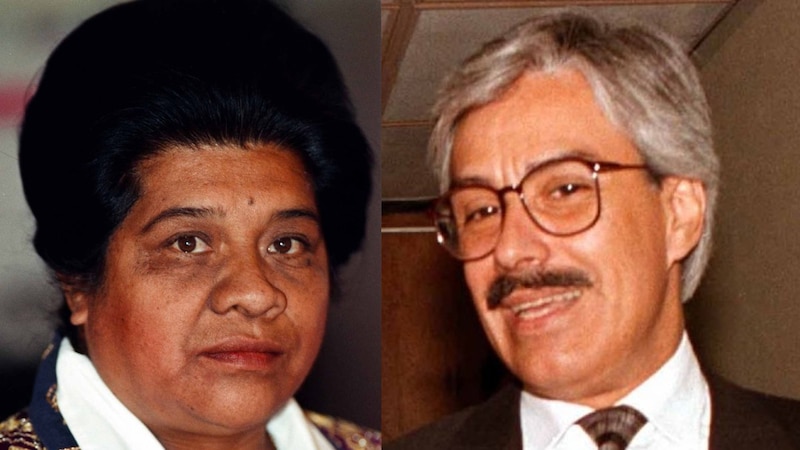 Rigoberta Menchú y Mario Vargas Llosa, dos premios Nobel de Literatura