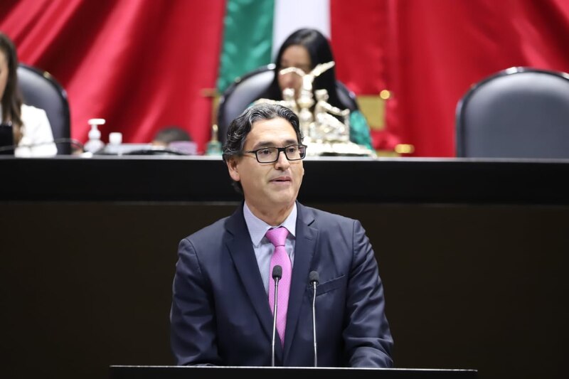 El diputado federal por Morena, Mario Delgado, durante una sesión en la Cámara de Diputados.