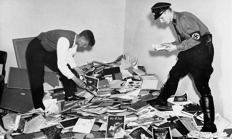 Quema de libros en la Alemania nazi