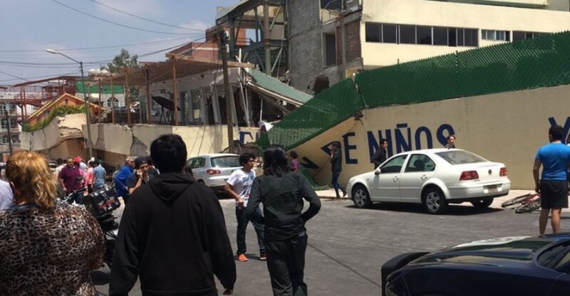 Terremoto en México deja escuela colapsada