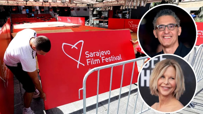 Actores Helen Hunt y Richard Dreyfuss en el Festival de Cine de Sarajevo