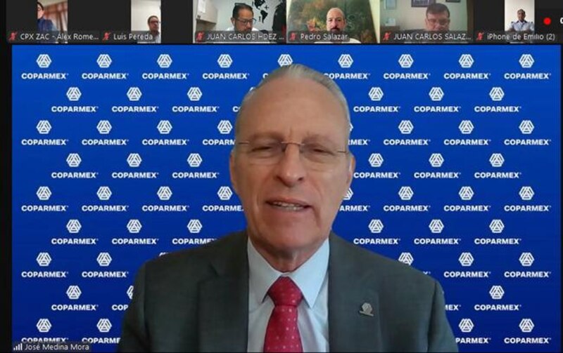 Reunión virtual de empresarios con el presidente de la Coparmex