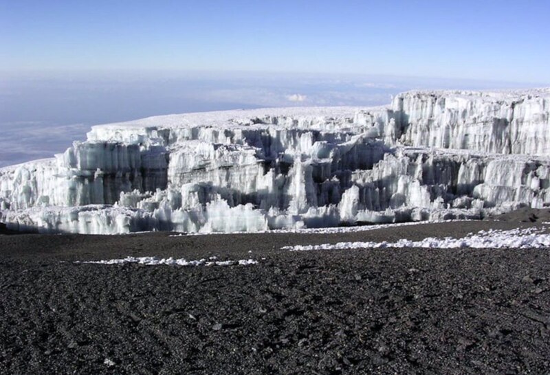 Glaciar en el Kilimanjaro