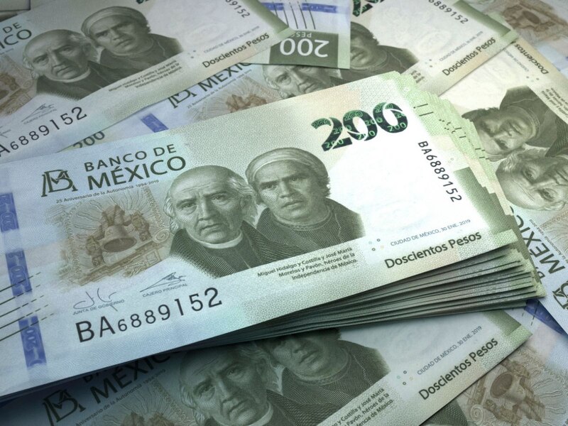 Billetes de 200 pesos mexicanos