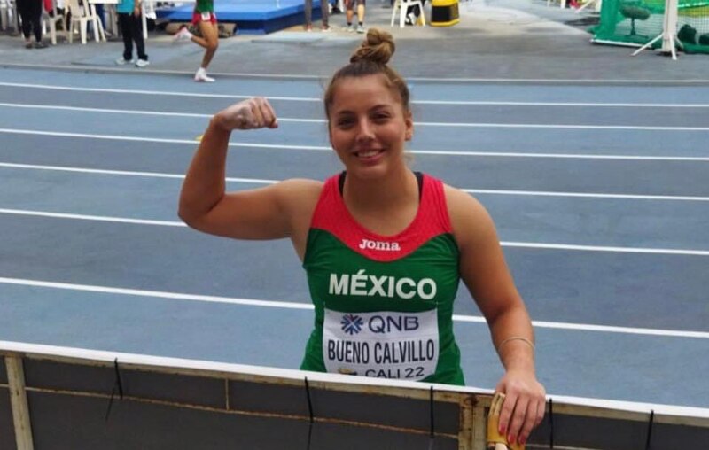 La atleta mexicana Paola Bueno Calvillo ganó la medalla de oro en el lanzamiento de martillo en los Juegos Panamericanos Junior de Cali 2022.