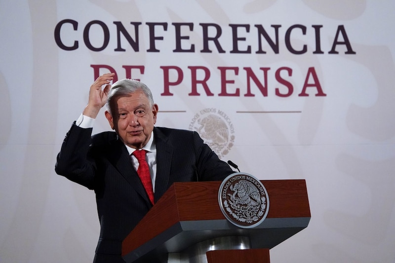 El presidente Andrés Manuel López Obrador ofrece una conferencia de prensa