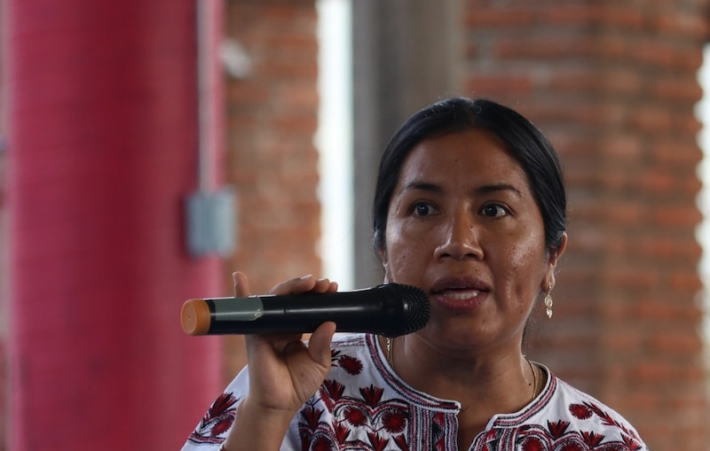 Retrato de Camelia Gaspar Martínez, magistrada zapoteca.