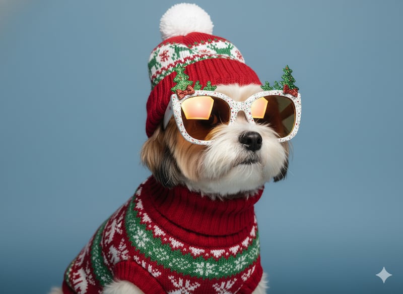 Así puedes crear increíbles fotos navideñas de tu mascota con inteligencia artificial