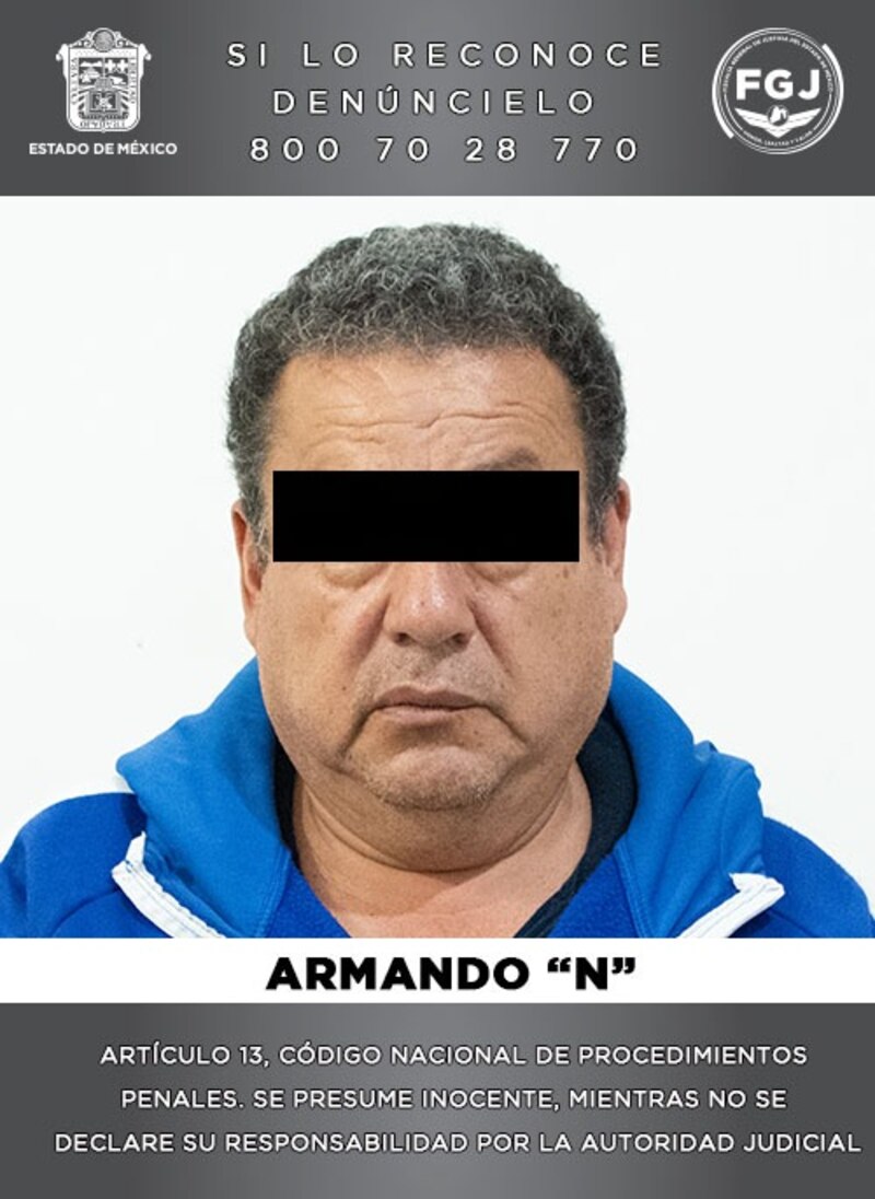 Armando "N" es buscado por la FGJ del Estado de México