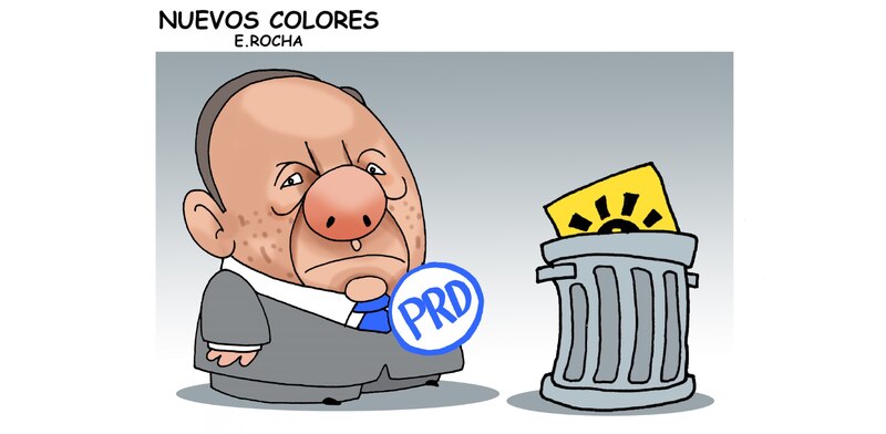 El PRI tira a la basura sus colores