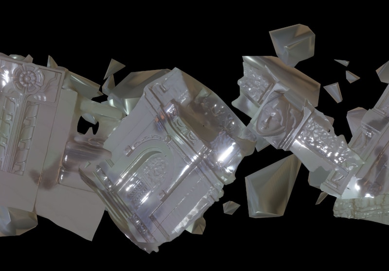 Fragmentos de una escultura clásica