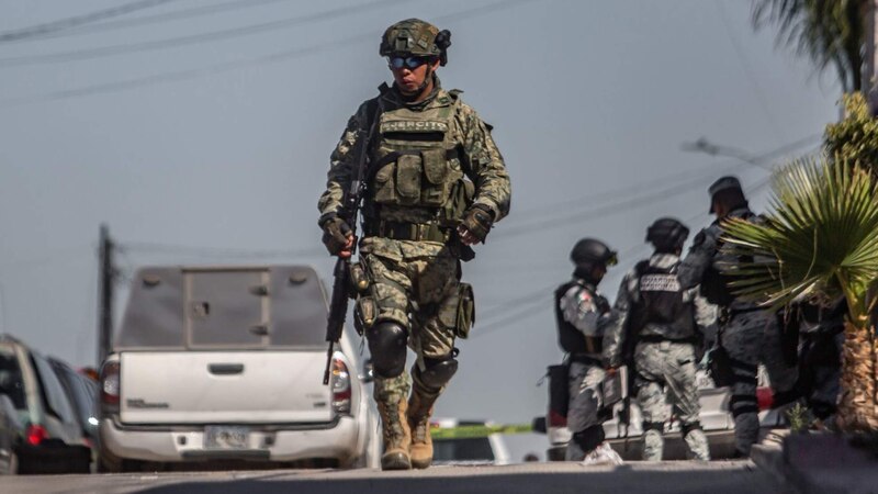 Soldado mexicano en una misión de seguridad